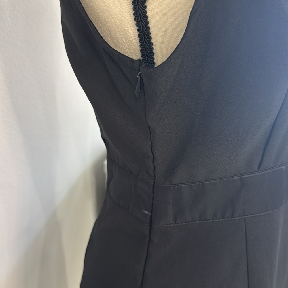 PrettyLittleThing Black Sleeveless Mini Dress with Buckles.  Sz 6 - Picture 6 of 14
